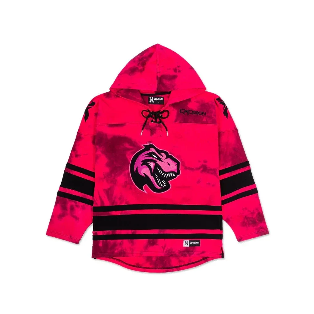 Excision Pink Tie Dye Lacer Hoodie Medium | EDM & Rave